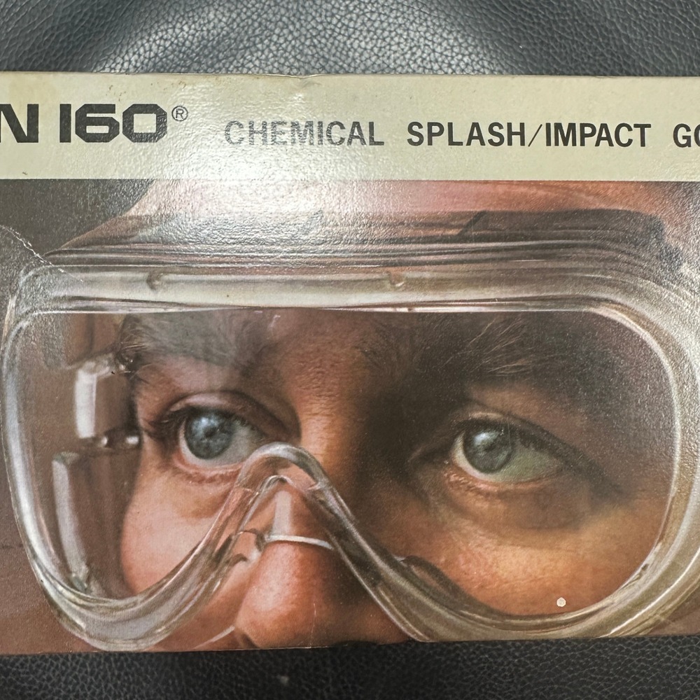 Encon 160 Chemical Splash Impact Goggles Clear Enfog Lens Vintage Safety PPE